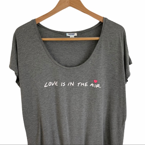 OLD NAVY | Gray "Love is in the Air” Graphic Tee - Picture 2 of 6